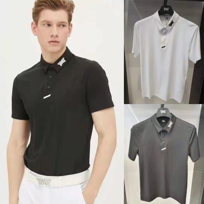 Summer new golf mens quick-drying breathable t-shirt comfortable clothing short-sleeved sports golf jersey polo shirt XXIO Malbon ANEW PXG1 Mizuno J.LINDEBERG G4☢