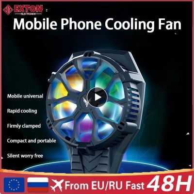 ☼ Mobile Phone Accessories Mobile Phone Radiator Semiconductor Refrigeration Gaming Mobile Gamed Cooler Fan Colorful Slow Flash