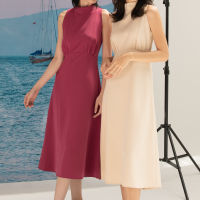 MIST OF RAIN - Marron Dress - Magenta Pink &amp; Cream