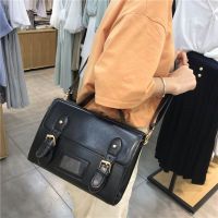 Korean vintage Women handbag preppy style female shoulder bag pu leather ladies Totes girl messenger bags bolsas femininas balck