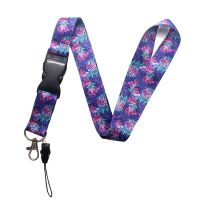 Fashion Tropical Rainforest Lanyards Keychain Hawaiian Art Printed Ribbon Neck Straps for Keys ID Badge Holder Mobile Phone Rope