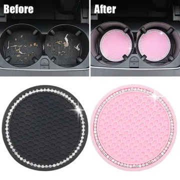 Car Cup Holder Coaster, Full Rhinestone Water Cup Bottle Holder