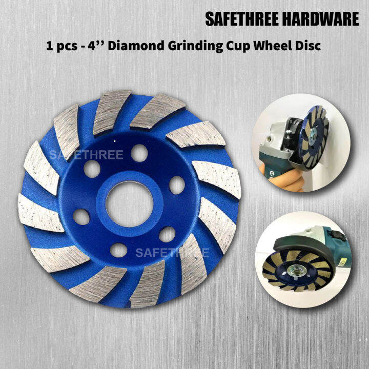 Blue 4’’ Concrete Diamond Grinding Cup Wheel Disc Grinder Concrete for Angle Grinder / Gosok