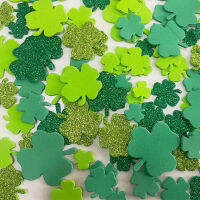 Xiu1Glitter โฟม Shamrock สติกเกอร์ Irish Four Leaf Clover สติกเกอร์สำหรับ St. Patrick S Party เด็กหัตถกรรมห้องเรียน Decorationsc12-58