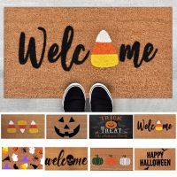 2021 Halloween Door Mat Floor Mat Outdoor Indoor Gnome Pumpkin Doormat Entrance Hallway Welcome Bedroom Kitchen Rug Party Decor