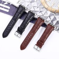 ▦▧❈ Animal Skin Genuine Leather Watch Strap 38mm 40mm 42mm 44mm Band for Iwatch Apple Smart Watch Wrist Belt Green Pink White Color