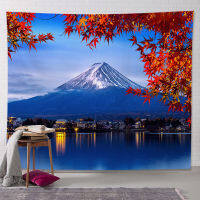 Beautiful Scenery Tapestry Wall Decor Background Mount Fuji Cherry Blossoms