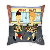 xzx180305   Beavis และ Butthead 3D พิมพ์โพลีเอสเตอร์ตกแต่งโยนปลอกหมอนสแควร์ซิปกรณีแฟนของขวัญการตกแต่งบ้าน