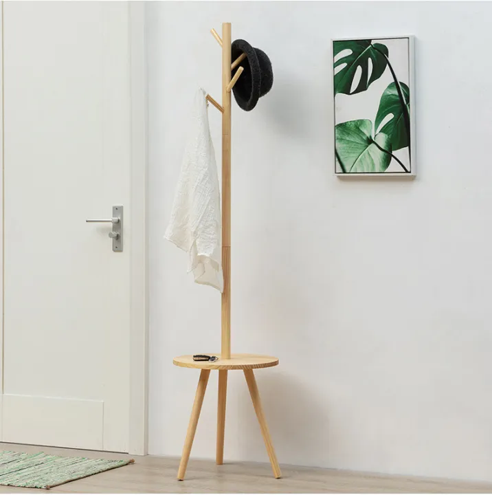 Kruzo Mumaren Bamboo Free Standing Coat Rack Stand With Mini Side Table Lazada Ph Kruzo Mumaren Bamboo Free Standing Coat, Free Standing Coat Hanger