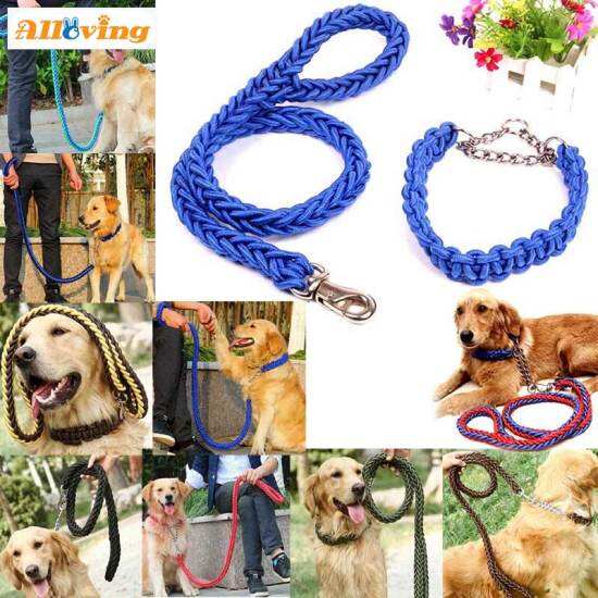 Alloving vòng cổ cho chó mạnh mẽ dây kéo dây xích dây kéo dây đeo cổ áo - ảnh sản phẩm 5