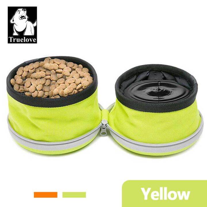 TRUELOVE Foldable Pet Bowl Travel Collapsible 2 Bowls for Water Food