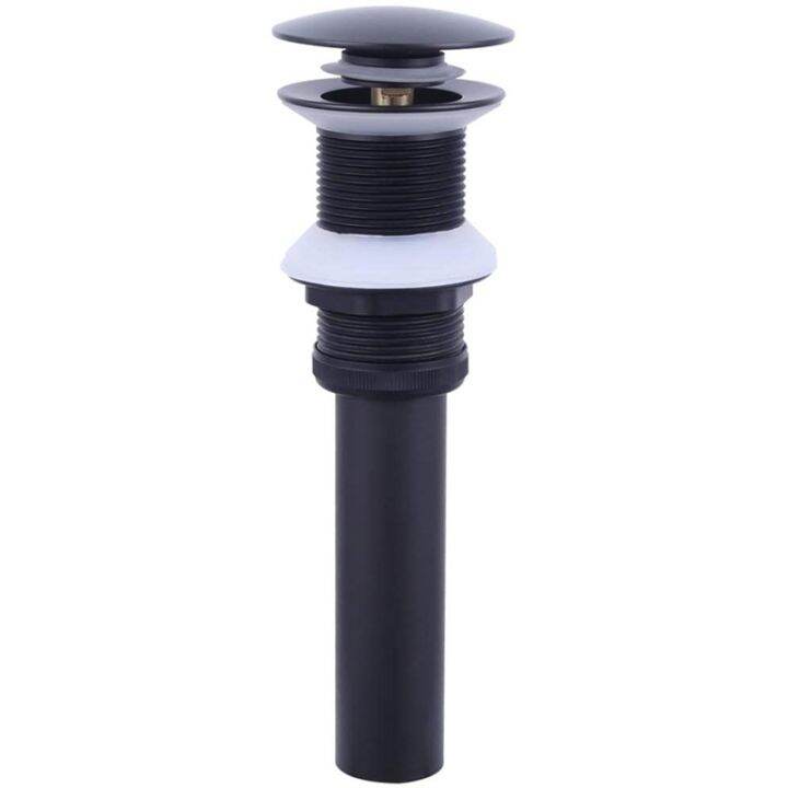 ELEGANT Matte Black Bathroom Basin Drain Brass Sink Waste Black Popup Bath Sink Drain Kit