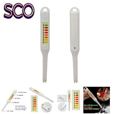 SCO เครื่องทดสอบความเค็มของเกลือในที่ชาร์จเครื่องอบไฟฟ้าแบบ LED ปากกาทดสอบเครื่องวัดสารละลายดินกันน้ำวัดความเค็มแบบจานซุป