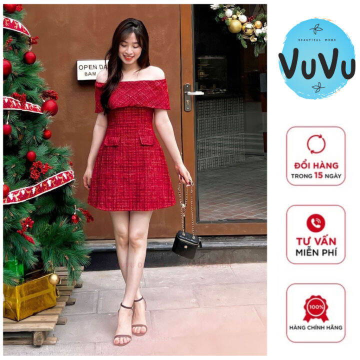 Váy đỏ áo choàng xinh nhưng hơi quen thuộc năm nay hội con gái đang mê  mệt mẫu áo dài Noel vải tweed này cơ