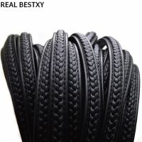 REAL BESTXY 12x6mm Fiber Braided Leather String Cord For DIY Bracelet Jewelry Making Rope Craft Jewelry Accessories Materials