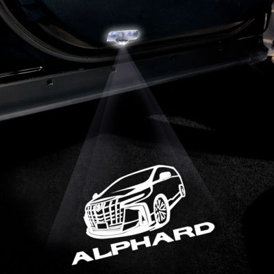 Alphard โลโก้โปรเจคเตอร์แสง Alphard ผีเงาแสงประตูรถแสงสำหรับโตโยต้า Alphard Vellfire 3050โตโยต้าเท้าโคมไฟ