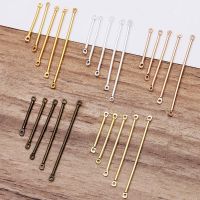 【CC】♂◄  50pcs/lot 20 25 30 40mm Metal Bar Stick Connectors for Dangle Earrings Jewelry Making Necklaces Components Accessories