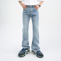 New Nirben Showed Legs Long Jeans Korean Versatile Thin -Legged Legs, Micro -Water Washing Ins Straight Trendy Men