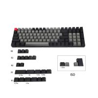 （Miss qis keycap）125ปุ่มเลเซอร์แกะสลัก ANSI ISOProfile หนา PBT Keycap ForMechanical 96 84 104 87 YMD96 YMD75 KBD75 FC980M SP84 VEA