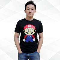 เสื้ิอยืดฮีโร่แขนสั้น คอกลม ลายMario 2สี