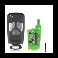 ❡☊▫ Xhorse XNAU01EN Universal Wireless Remote Key Fob Flip 3 Button for Audi Type for VVDI Key Tool