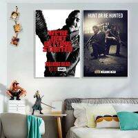 Walking Dead - Hunt โปสเตอร์ Daryl Dixon และ Andrew Lincoln HD พิมพ์โปสเตอร์ผ้าใบตกแต่งห้องนอนกีฬา Office Room Decor โปสเตอร์