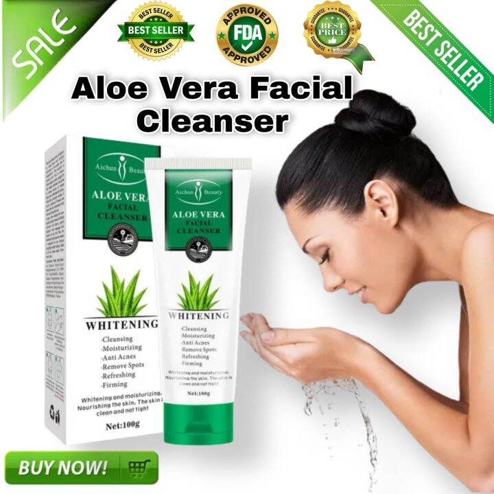 Original Aichun Beauty Aloe Vera Facial Cleanser Anti Acne Cleanser Anti Pimple Anti Fungal Anti