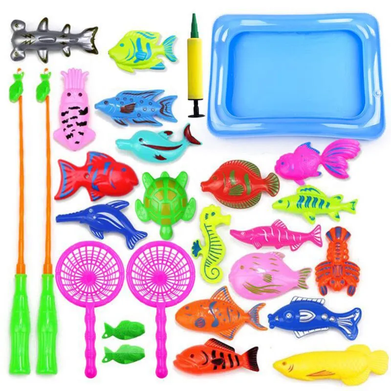29 Pcs Magnetic Fishing Toys Plastic Fish Rod Pond Set Kids Playing Water  Bathtime Game Educational Gift | Lazada PH