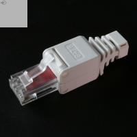 Cjing White RJ45 TOOL-LESS Connector ไม่มีตัวเชื่อมต่อ CRIMP CCTV Ethernet CABLE HEAD Plug