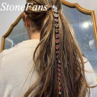 【YF】 Stonefans Rhinestone Hair Chain Accessories Jewelry for Wedding Colorful Luxury Crystal Pins Long Women Wholesale Bulk