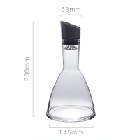 1000-1500ml Creative Separator Fashion Vertical Pattern Hand-Blown Lead-Free Crystal Wine Bottle Waterfall Speedy Decanter