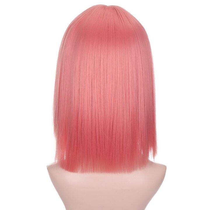 ailiade-11-5-inch-synthetic-short-straight-bob-wig-with-bang-heat-resistant-ombre-pink-lolita-cosplay-wigs-for-women-daily-hair