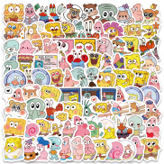 95Pcs Cartoon Cute SpongeBob SquarePants Cartoon Waterproof Sticker