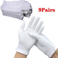 9Pairs Cotton Gloves Dry Hands Handling Film Ceremonial Stretch Household Cleaning Tools