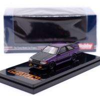 งานอดิเรกญี่ปุ่น1:64 Toyota Corolla Levin AE86รถโมเดล Diecast กล่องอะคริลิคโลหะหล่อสำหรับเด็กผู้ชายโมเดลสะสม