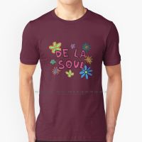 De La Soul Pattern T Shirt Cotton 6Xl Soul Hip Hop Retro Flowers Psychedelic Acid Vinyl Vintage Classic 80S Dj Scratch Breaking