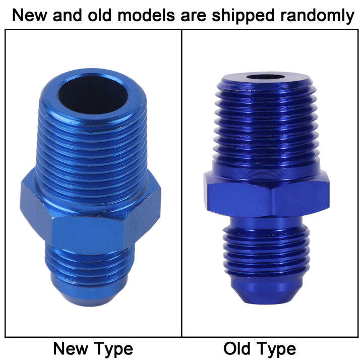 NPT Fitting Adapter Aluminum Male Flare AN6 To 3/8 NPT Straight Fuel