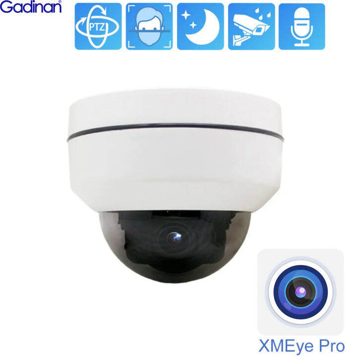 Gadinan 4K 8MP PTZ POE IP Camera Dome Outdoor 5X Zoom Audio Auto Focus ...