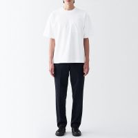 MUJI MUJI mens cool wide version short-sleeved T-shirt casual and versatile [Fast delivery]