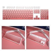 104pcs gradient Pink keycaps ชุด PBT backlit keycap OEM สองสี Dip Dye