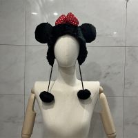 [COD] series Minnie head bow plush hat show performance prom cos winter warm student