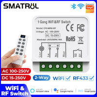 SMATRUL 16A จอภาพไฟ DC Tuya สวิตช์ไฟสวิตช์ไร้สายอัจฉริยะ,โคมไฟมินิ2ทางโมดูลควบคุมคู่เปิดปิดเครื่องจับเวลาอุปกรณ์เบรกเกอร์สำหรับ Google Home Alexa Tmall Genie