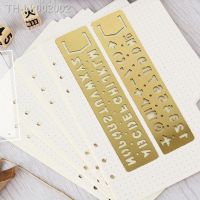 ◙ Creative Brass Multifunction Ruler Bookmark Letters and Numbers Template Painting Tools Kids Gifts Stationery School Supplies