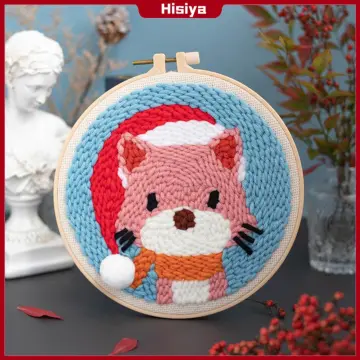 Punch Needle Embroidery Kit with Basic Tools & Soft Yarn - Scenery Pattern