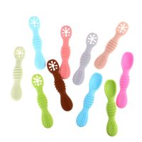 Scoop Training Utensils Newborn Tableware Infant Learning Spoons Teether New Baby Spoon Silicone Teether Toys Learning Feeding Bowl Fork Spoon Sets