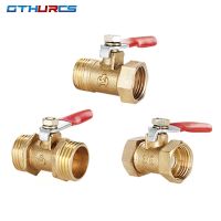 Pneumatic Brass Ball Valve Water Oil Air Gas Fuel Line Shutoff Pipe Fittings Controller Handle Barb G1/8 G1/4 G3/8 G1/2