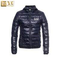 CODTheresa Finger Ea7 Packable Hooded Core Identity Puffer Down Jacket for Men in Navy Blue - 8NPB02-PN29Z-1578