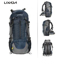 Lixada 50L กระเป๋าเดินทางกันน้ำขนาดใหญ่กระเป๋าเป้สะพายหลังไนลอนกระเป๋าเป้สะพายหลังกีฬากลางแจ้งพร้อม Rain Bond Camping Mountain Travel Backpack