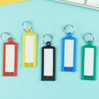 【DT】 hot  40 Pcs High Quality Mix Color Plastic Keychain Key Tags Baggage Key Chains Key Rings  Luggage Id Label Name Cards Tags School