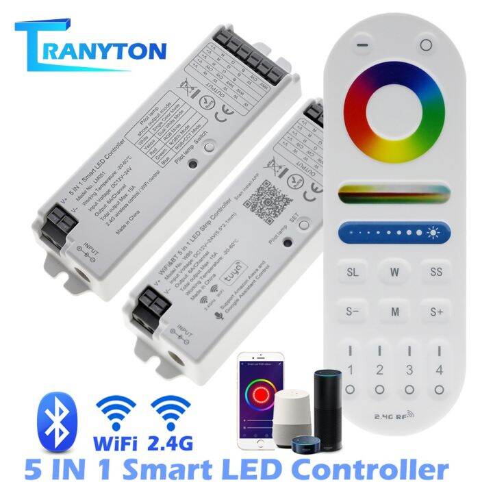 Smart Led Controller Wifi Bt In Ghz Rf Rgb Cct Led Light Remote Controller For Full Color